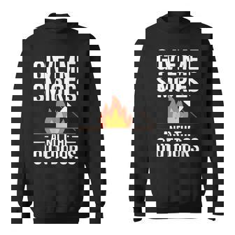 キャンプ&ハイカー向け、スモーズアンドザアウトドアデザインを与えてください スウェットシャツ - Kawaiitshirt