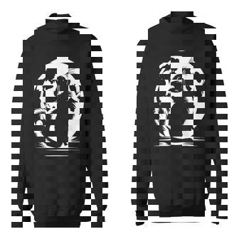 キュートで面白いチンチラが月に吠える スウェットシャツ - Kawaiitshirt