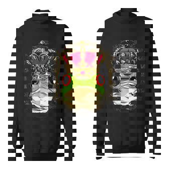 キングクイーン カエル ヒキガエル プリンセス 両生類 動物 カエル好き スウェットシャツ - Kawaiitshirt