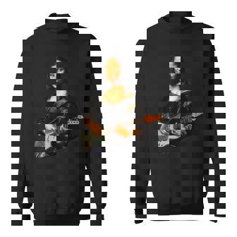 ギター 面白tシャツ モナリザ おもしろ ギタリスト 服 音楽 メンズ キッズ ネタ 服 軽音 楽器 エレキ スウェットシャツ - Kawaiitshirt