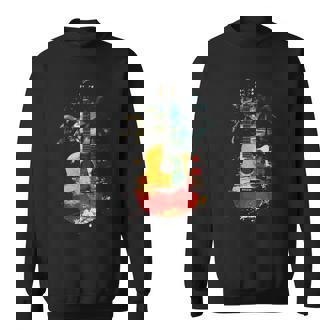 ギタープレーヤー ヤシの木 レゲエ 音楽 ギタリスト ミュージシャン 長袖tシャツ スウェットシャツ - Kawaiitshirt