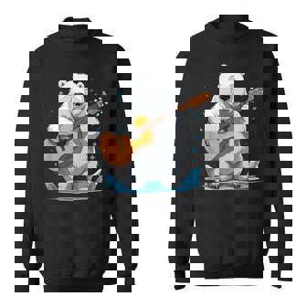 クマがアコースティックギターを弾くクマのギタリスト スウェットシャツ - Kawaiitshirt