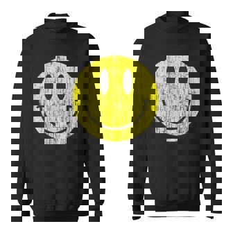 クラシック スマイリーシャツ アンティーク調 80年代風 アシッドハウス アイコン 顔文字 スウェットシャツ - Kawaiitshirt