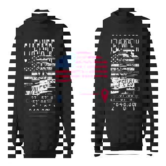 クリアウォーター アメリカ国旗 Gps座標 クリアウォーター スウェットシャツ - Kawaiitshirt