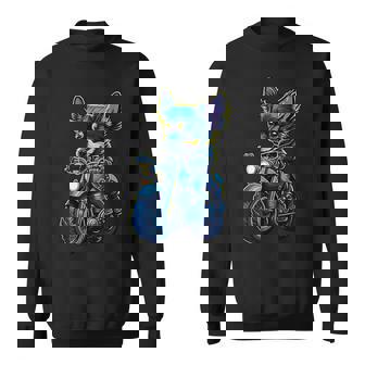 クリスマスにバイクを運転するかわいいチワワ。 スウェットシャツ - Kawaiitshirt