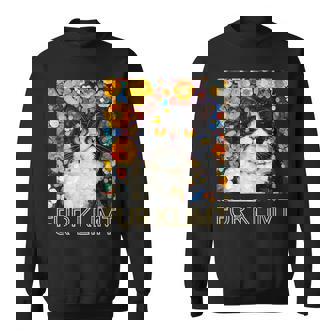 クリムト絵画の猫、猫好き、エキゾチックショートヘア、アーティスト スウェットシャツ - Kawaiitshirt