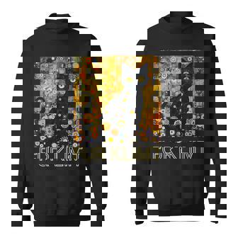 クリムト絵画の黒猫、猫好き、アーティスト美術学生 スウェットシャツ - Kawaiitshirt