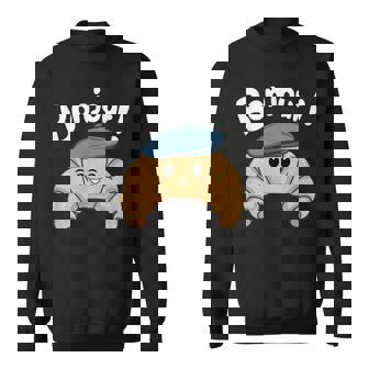 クロワッサン ボンジュール フレンチ 挨拶 フランス ベーキング 朝食 スウェットシャツ - Kawaiitshirt