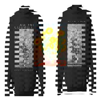 クロード モネ 面白いtシャツ 花 名作 アート ひまわりのブーケ 絵画 メンズ レディース 面白い 服 スウェットシャツ - Kawaiitshirt