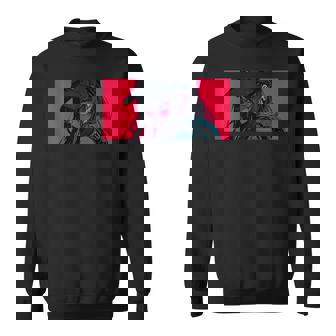 クールでかわいいアニメガールカラフルなデザインサングラス付き スウェットシャツ - Kawaiitshirt