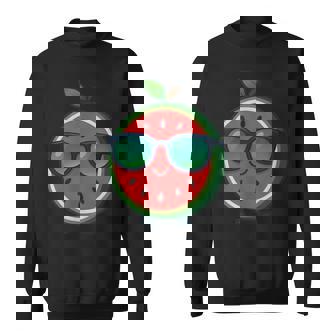 クールな漫画スイカサングラス付き スウェットシャツ - Kawaiitshirt