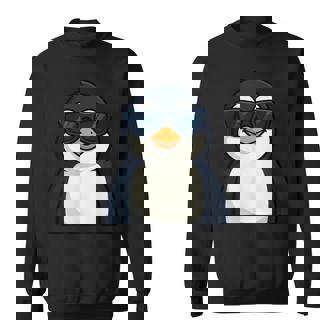 クールサングラス ペンギン 夏 スウェットシャツ - Kawaiitshirt