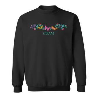 グアム お土産 蝶 花 グラフィック スウェットシャツ - Kawaiitshirt