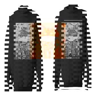 グスタフ・クリムト 幾何学模様の猫 スウェットシャツ - Kawaiitshirt