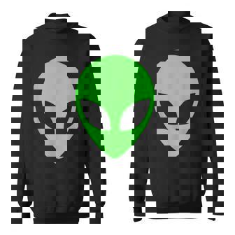 グリーンエイリアンヘッドアパレル 90年代スタイル ファニー エイリアン スウェットシャツ - Kawaiitshirt