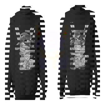 グレー 兎 うさぎ 抱っこ 抱っこ紐 スウェットシャツ - Kawaiitshirt