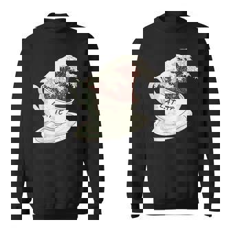 グレートウェーブ カフェラテ コーヒー カフェイン 神奈川 北斎 スウェットシャツ - Kawaiitshirt