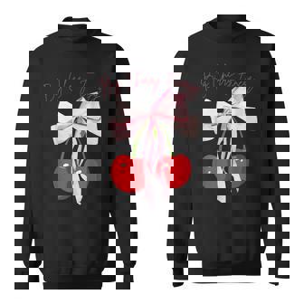 コケット さくらんぼのリボン ビッグチェリー エネルギー キュート コケット スウェットシャツ - Kawaiitshirt