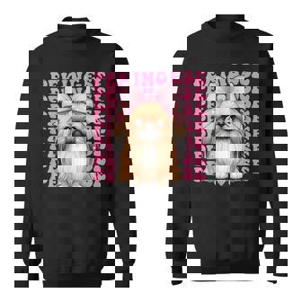 コケットボウ ペキニーズガール 犬 ママ 母の日 ピンク スウェットシャツ - Kawaiitshirt