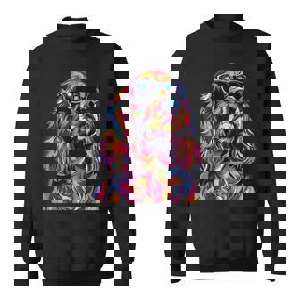 コッカースパニエルラバーズ ポップアート 面白い イングリッシュコッカースパニエル スウェットシャツ - Kawaiitshirt