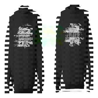 コロンビア ラテンアメリカ カリブ海 太平洋 エコツー リズム ギフト お土産 モンステラヤシ ビーチ ヤシの木 スウェットシャツ - Kawaiitshirt