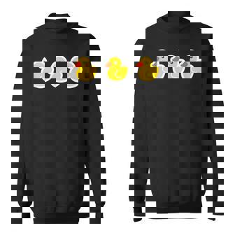 ゴムアヒル（3 スリー）黄色いアヒル お風呂のおもちゃ ラバーダック【ポップ イラスト】ゆるかわいい キャラクター スウェットシャツ - Kawaiitshirt