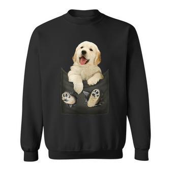 ゴールデンレトリバー ポケットに入った子犬 スウェットシャツ - Kawaiitshirt