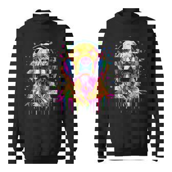 ゴールデンレトリバー 恋人 ポップアートカラー ファニー ゴールデンレトリバー スウェットシャツ - Kawaiitshirt