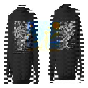 ゴールデンレトリバー 面白いtシャツ 犬 星月夜 イヌ かわいい メンズ おもしろ 服 グッズ ネタ わんこ スウェットシャツ - Kawaiitshirt