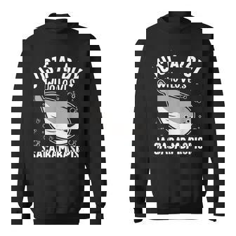 サカバンバスピスの面白い魚ミームが大好きなジャスト・ア・ボーイ スウェットシャツ - Kawaiitshirt