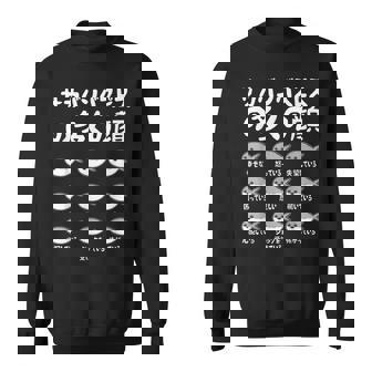 サカバンバスピスの面白い魚ミームのたくさんの顔 スウェットシャツ - Kawaiitshirt