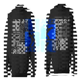 サクソフォーン奏者ジャズミュージシャンブルーミュージック スウェットシャツ - Kawaiitshirt