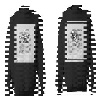 サングラスをかけたキャバリア スウェットシャツ - Kawaiitshirt