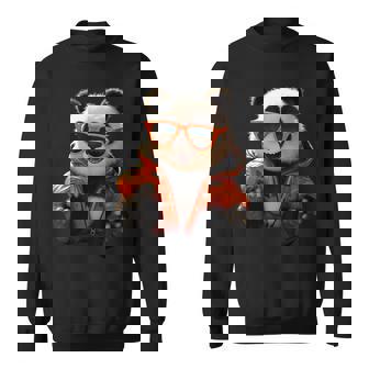 サングラスをかけたパンダベア動物の友人愛かわいいパンダベア スウェットシャツ - Kawaiitshirt