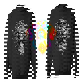 サングラスをかけたビーグル ビーグル子犬 かわいい イングリッシュビーグル スウェットシャツ - Kawaiitshirt