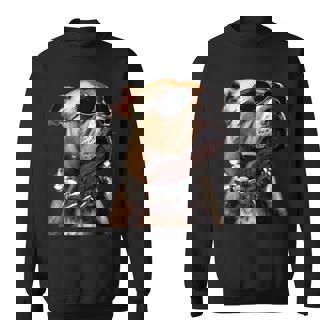 サングラスをかけたピットブル アメリカン・ピット・ブル・テリア スウェットシャツ - Kawaiitshirt