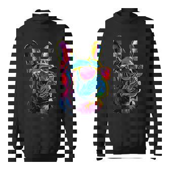 サングラスをかけたフレンチ・ブルドッグ ブルドッグ・マスティフ スウェットシャツ - Kawaiitshirt