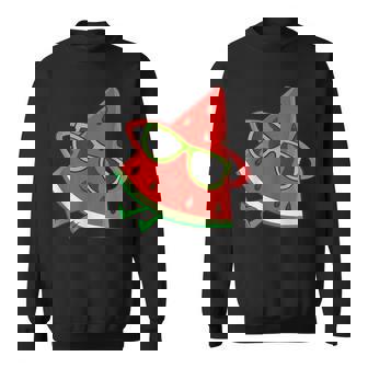 サングラス面白いスイカとスイカの夏のメロン スウェットシャツ - Kawaiitshirt