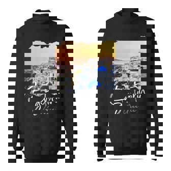 サントリーニ ギリシャ絵画 サントリーニ スウェットシャツ - Kawaiitshirt