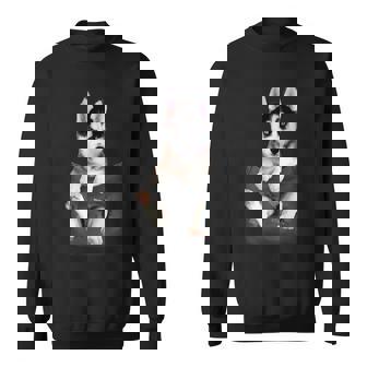 シベリアンハスキー ポケットの子犬 スウェットシャツ - Kawaiitshirt