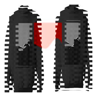 ジオメトリック ツートーン ウェーブ パターン カーミン ピンクとブラック スウェットシャツ - Kawaiitshirt