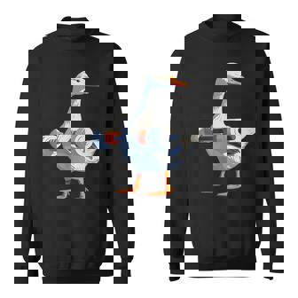 ジムダックグースウェイトリフティング ストロングコアワークアウト スウェットシャツ - Kawaiitshirt