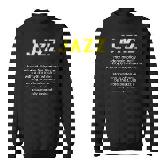 ジャズ音楽辞書の定義面白いジャズミュージシャンヴィンテージ Jazz スウェットシャツ - Kawaiitshirt