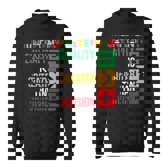 ジューンティーンスの平等は分裂よりも大きい スウェットシャツ - Kawaiitshirt