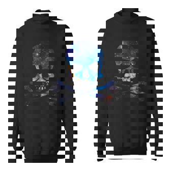 ジョリー・ロジャー シルエット ギャラクシー スカル＆クロスボーン スウェットシャツ - Kawaiitshirt