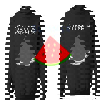 スイカ 1ピース・夏【 サマータイム 】リゾート・夏 大好き／面白 イラスト スウェットシャツ - Kawaiitshirt