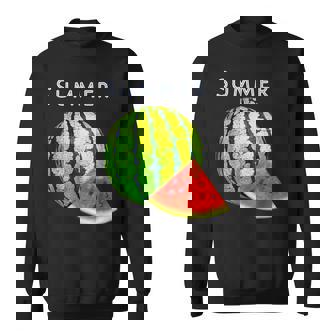 スイカ・夏【 サマータイム 】リゾート・夏 大好き／面白 イラスト スウェットシャツ - Kawaiitshirt