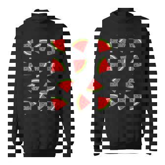 スイカ柄 フルーツスライス スイカ コスチューム スウェットシャツ - Kawaiitshirt