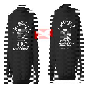 スキューバダイビング ダイバー ダウン ダイブ フラッグ ダイブ スウェットシャツ - Kawaiitshirt