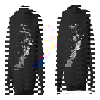 スキー スケルトン スキーヤー ダウンヒル 雪 冬 スキー スウェットシャツ - Kawaiitshirt